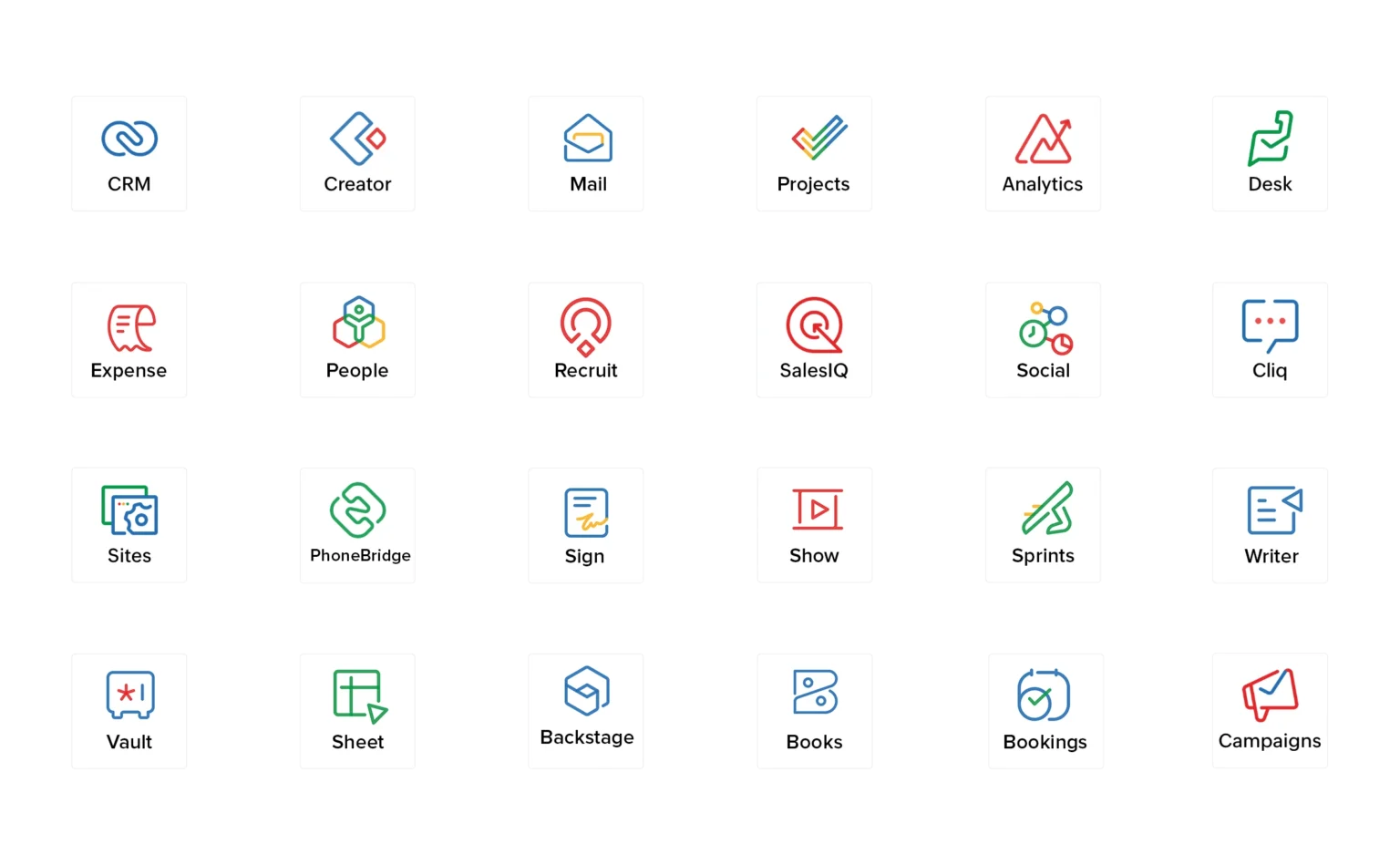 Zoho Integrated Apps